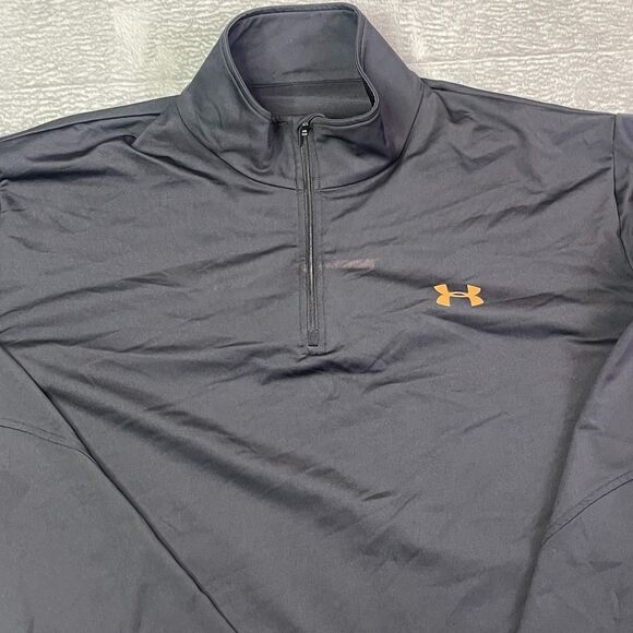 Under‎ Armour Men's UA Knit Warm Up 1/4 Zip Black Large Blokcore Sport Layer 3XL - Picture 5 of 12